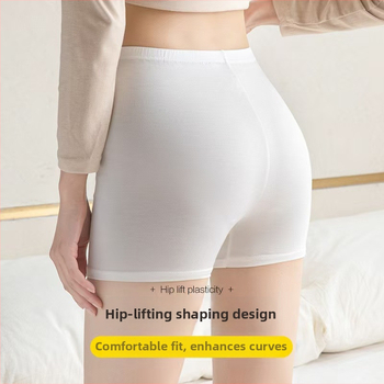 Sieviešu drošības šorti – vidukļa vidējā līmenī, anti-izliekšanās, adīti ledus zīda audumi, 75% neilons