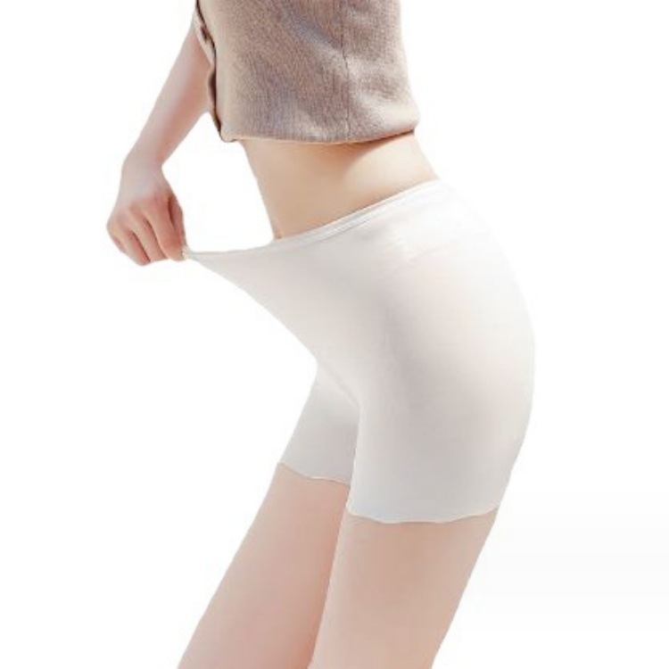 Sieviešu drošības šorti – vidukļa vidējā līmenī, anti-izliekšanās, adīti ledus zīda audumi, 75% neilons