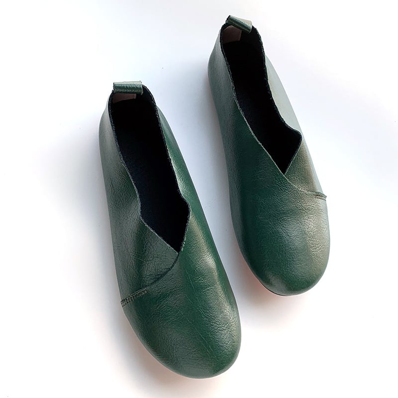 Ženske kožne cipele u retro stilu, gornji dio od dvostruke kože, okrugli vrh, niska potpetica 1-3 cm, gumeni đon, prozračnost