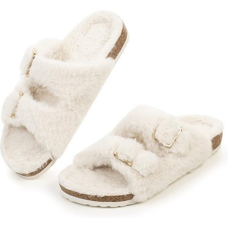 Moters pūkuotos šlepetės rudens–žiemos sezonui — viršus: Shih Tzu; padas: kanapė; pado storis: 0–3 cm; plokščias padas