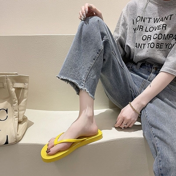 Moteriški šlepetės su plokščia padu, viršus iš medvilnės, padas iš putų gumos, šiuolaikiškas minimalistinis stilius, pado storis 0-3 cm