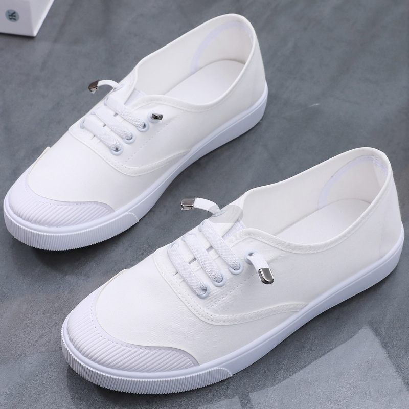 Ženske platnene tenisice, niski gornji dio, prozračne, slip-on, platnena gornja, plastična potplat
