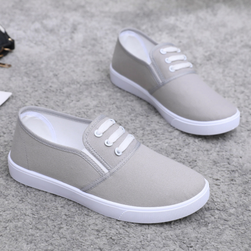 Ženske platnene tenisice, niski gornji dio, prozračne, slip-on, platnena gornja, plastična potplat