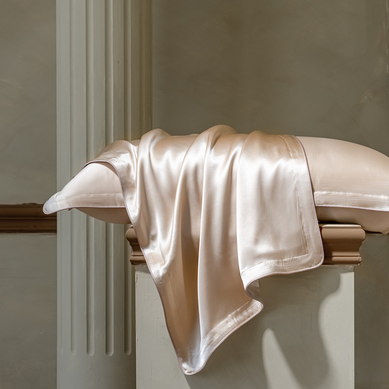 Fețe de pernă din mătase Mulberry, 40 momme, 6A, 100% mătase, țesătură simplă, vopsire reactive, stil modern minimalist, set de două