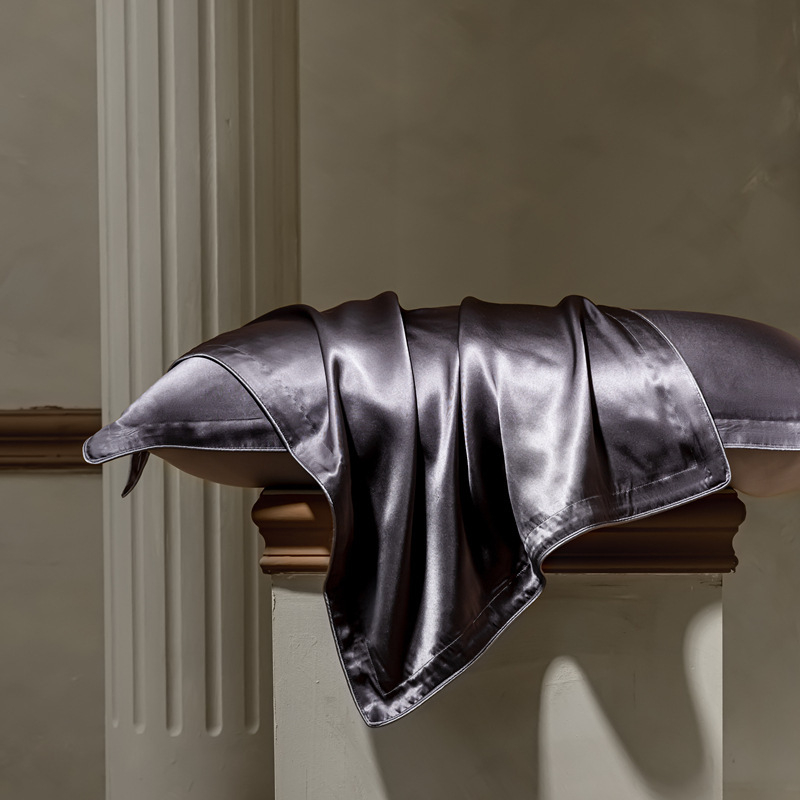 Fețe de pernă din mătase Mulberry, 40 momme, 6A, 100% mătase, țesătură simplă, vopsire reactive, stil modern minimalist, set de două