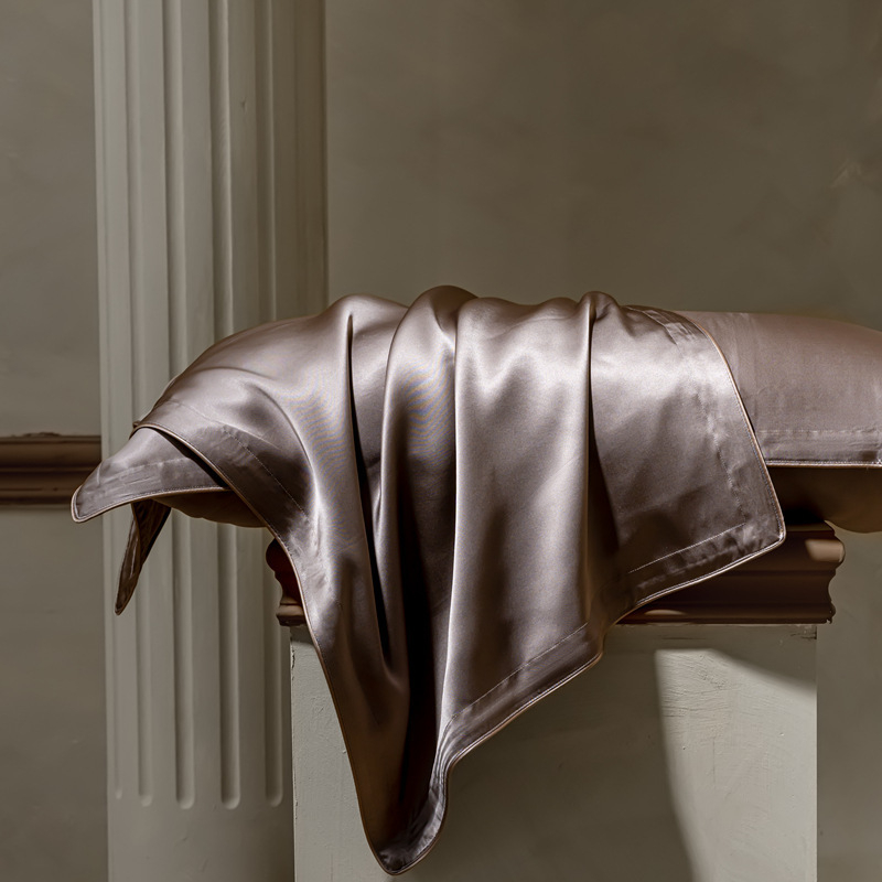 Fețe de pernă din mătase Mulberry, 40 momme, 6A, 100% mătase, țesătură simplă, vopsire reactive, stil modern minimalist, set de două