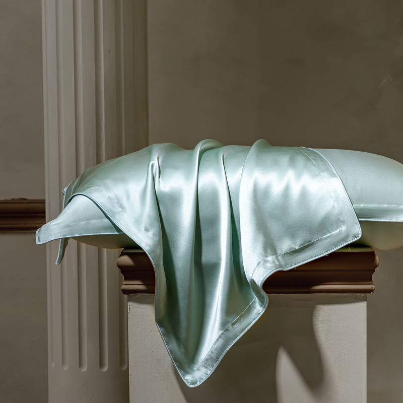 Fețe de pernă din mătase Mulberry, 40 momme, 6A, 100% mătase, țesătură simplă, vopsire reactive, stil modern minimalist, set de două