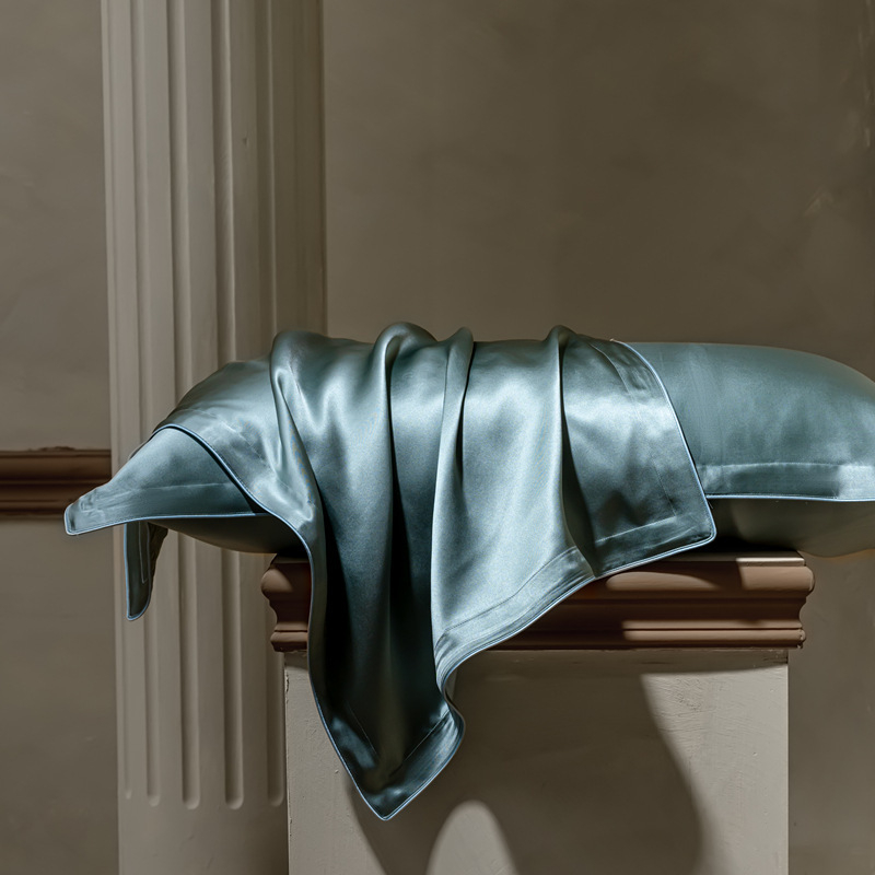 Fețe de pernă din mătase Mulberry, 40 momme, 6A, 100% mătase, țesătură simplă, vopsire reactive, stil modern minimalist, set de două