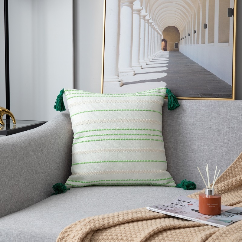 Nordijski šareni jastuk za kauč s resama, jastuk za bay window, navlaka od poliestera, PP pamuk punilo