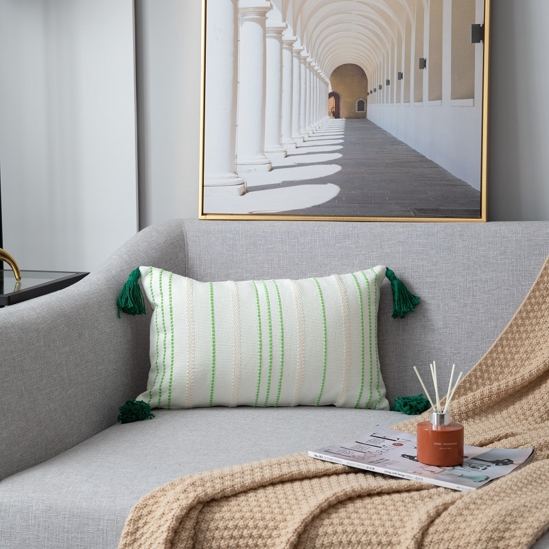 Nordijski šareni jastuk za kauč s resama, jastuk za bay window, navlaka od poliestera, PP pamuk punilo