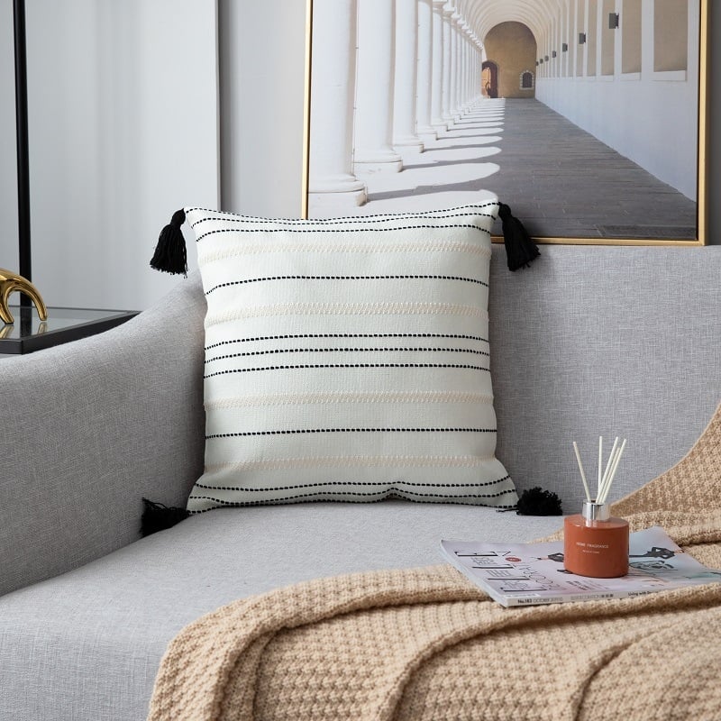 Nordijski šareni jastuk za kauč s resama, jastuk za bay window, navlaka od poliestera, PP pamuk punilo