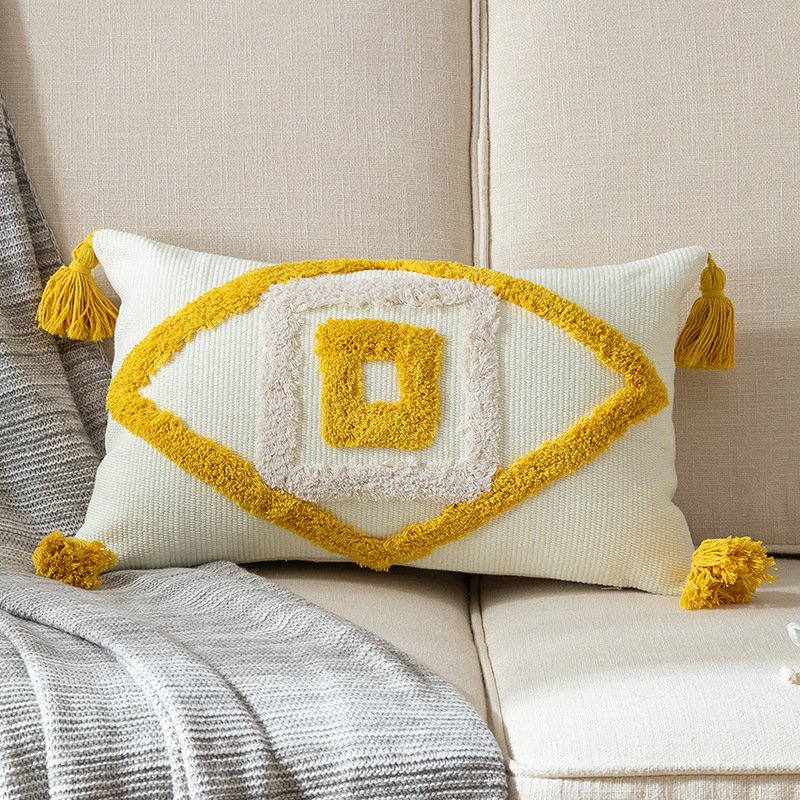 Nordijski šareni jastuk za kauč s resama, jastuk za bay window, navlaka od poliestera, PP pamuk punilo