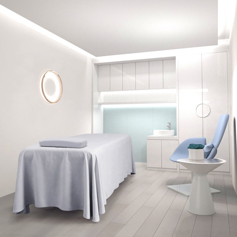 Navlaka za krevet za salon ljepote, jednodjelna minimalistička, zakrivljeni donji rub