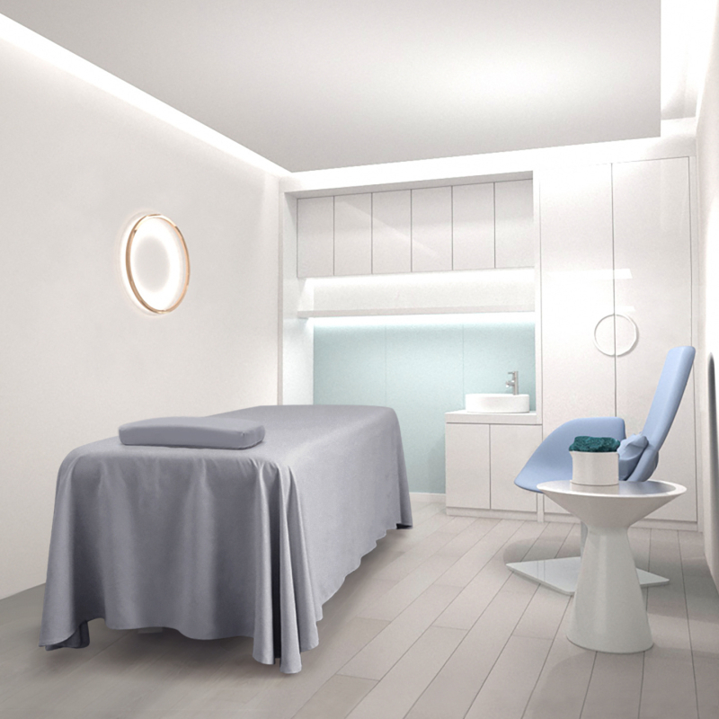 Navlaka za krevet za salon ljepote, jednodjelna minimalistička, zakrivljeni donji rub