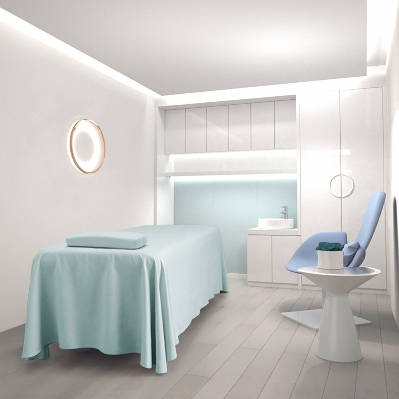 Navlaka za krevet za salon ljepote, jednodjelna minimalistička, zakrivljeni donji rub