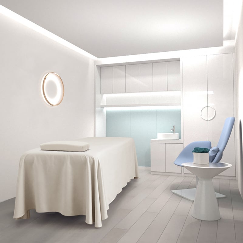 Navlaka za krevet za salon ljepote, jednodjelna minimalistička, zakrivljeni donji rub