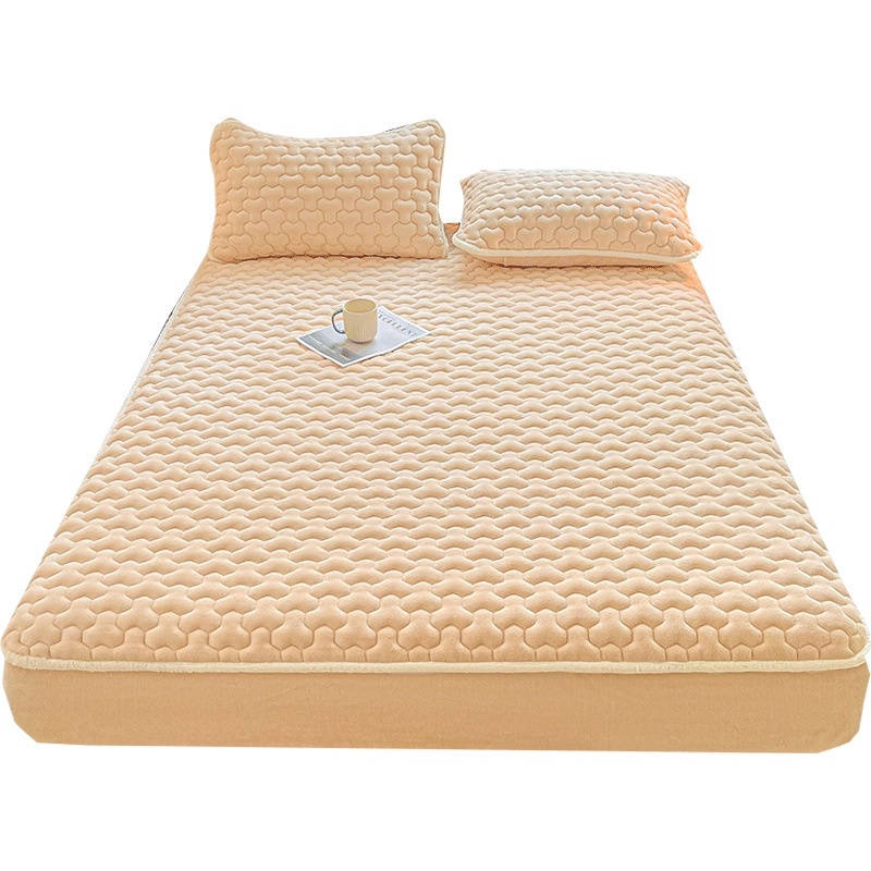 Cearșaf cu elastic din fleece de lapte, culoare solidă, margine cusută, vopsire reactivă, 1000–1500 g, stil modern minimalist