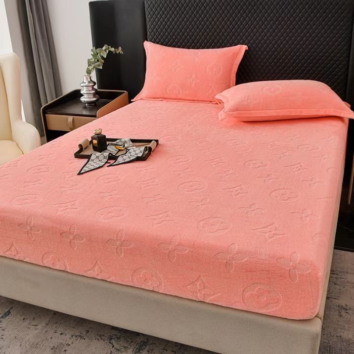 Set de acoperire pat din catifea lapte, 3 piese, imprimare reactive, cusut, personalizabil, stil modern minimalist
