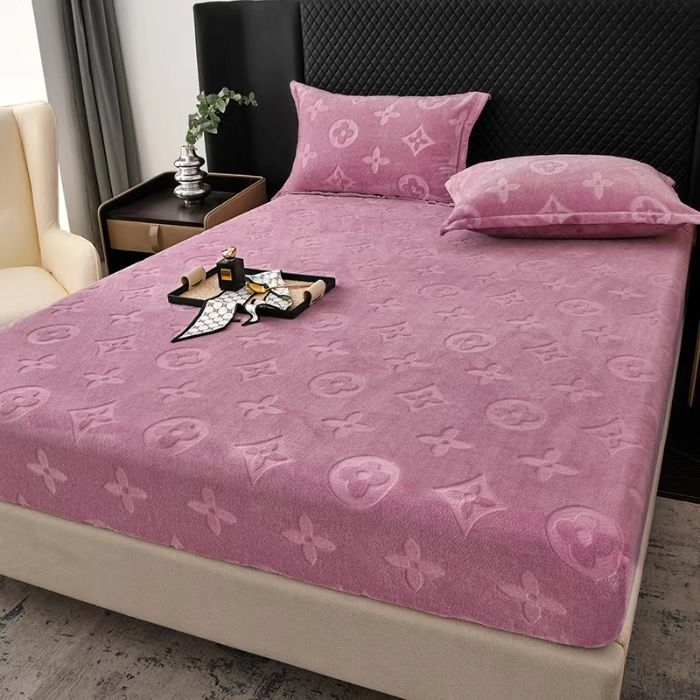 Set de acoperire pat din catifea lapte, 3 piese, imprimare reactive, cusut, personalizabil, stil modern minimalist