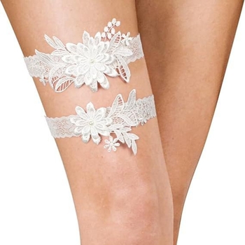 Inel de gleznă din țesătură pentru mirese, stil feminin, accesoriu de nuntă pentru picior