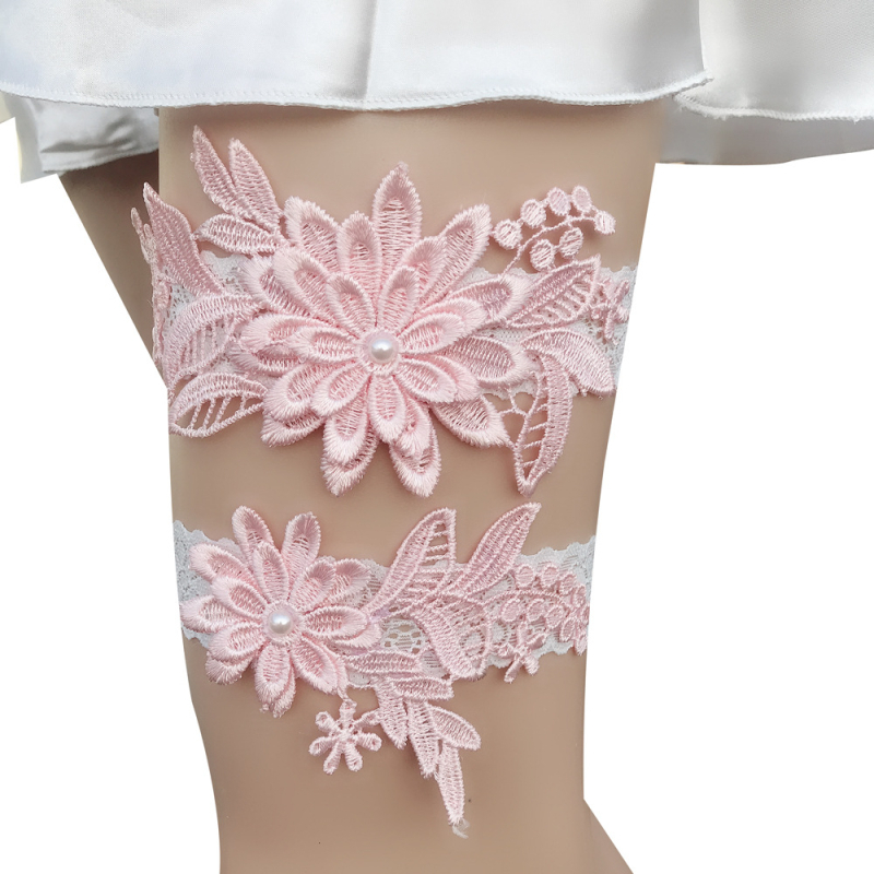 Inel de gleznă din țesătură pentru mirese, stil feminin, accesoriu de nuntă pentru picior