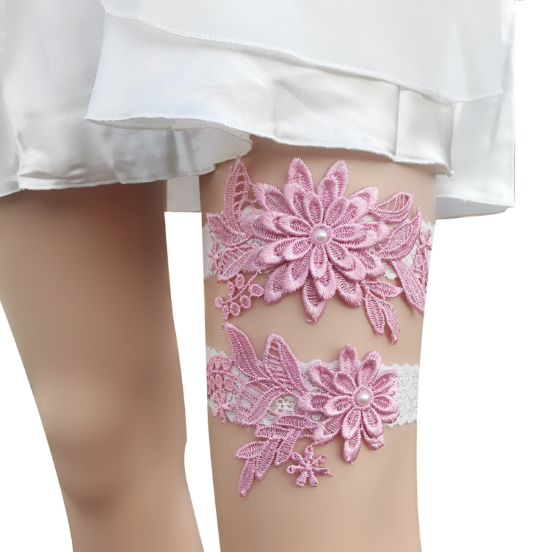 Inel de gleznă din țesătură pentru mirese, stil feminin, accesoriu de nuntă pentru picior