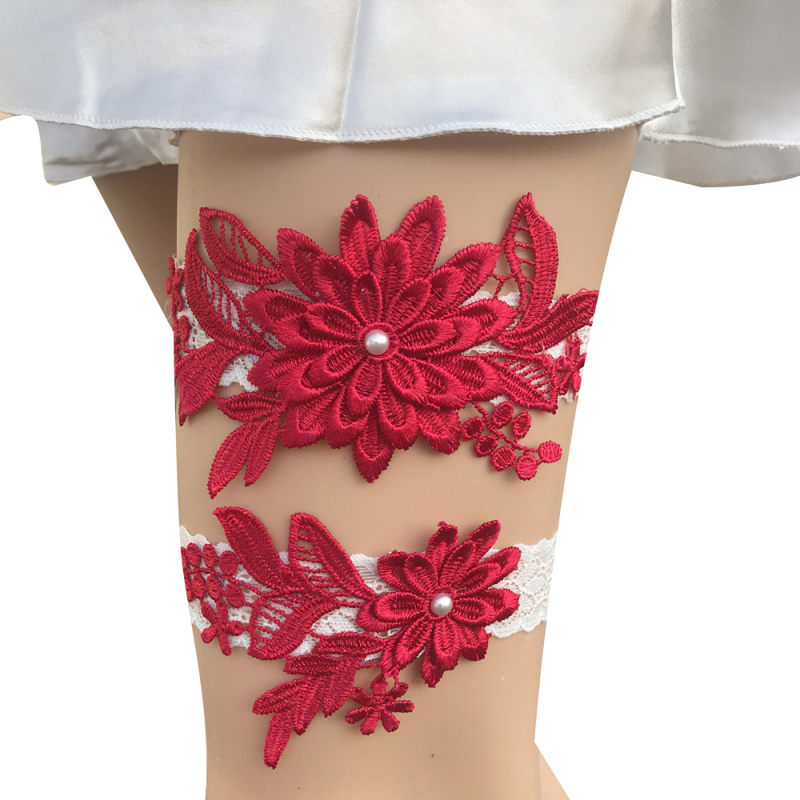 Inel de gleznă din țesătură pentru mirese, stil feminin, accesoriu de nuntă pentru picior
