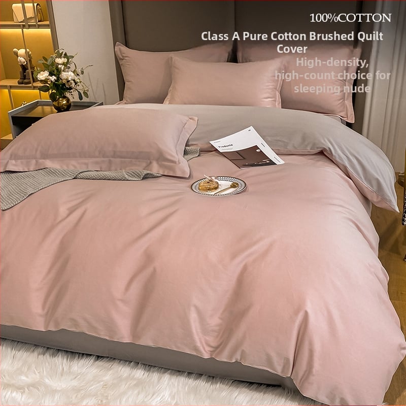 Paplanhuzat 100 szálas pamutból, tiszta pamut, bolyhos szövés, reaktív nyomtatás és színezés, egyszínű minta, modern minimalista stílus