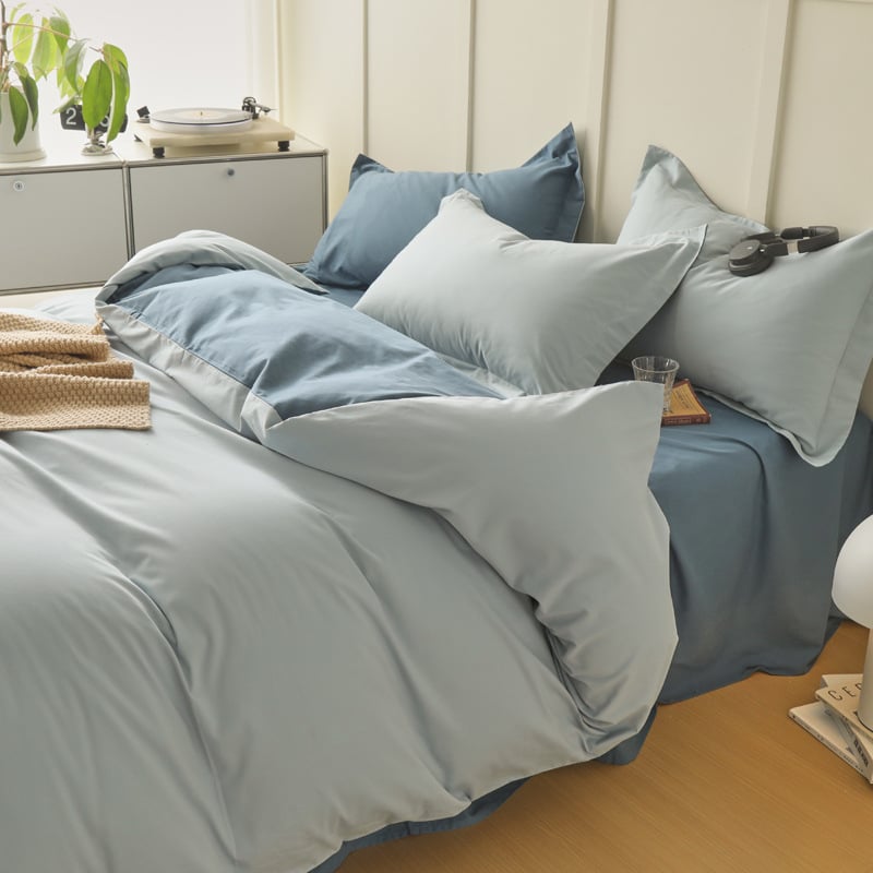 Paplanhuzat 100 szálas pamutból, tiszta pamut, bolyhos szövés, reaktív nyomtatás és színezés, egyszínű minta, modern minimalista stílus