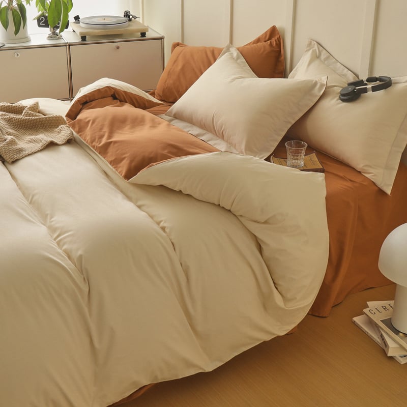 Paplanhuzat 100 szálas pamutból, tiszta pamut, bolyhos szövés, reaktív nyomtatás és színezés, egyszínű minta, modern minimalista stílus