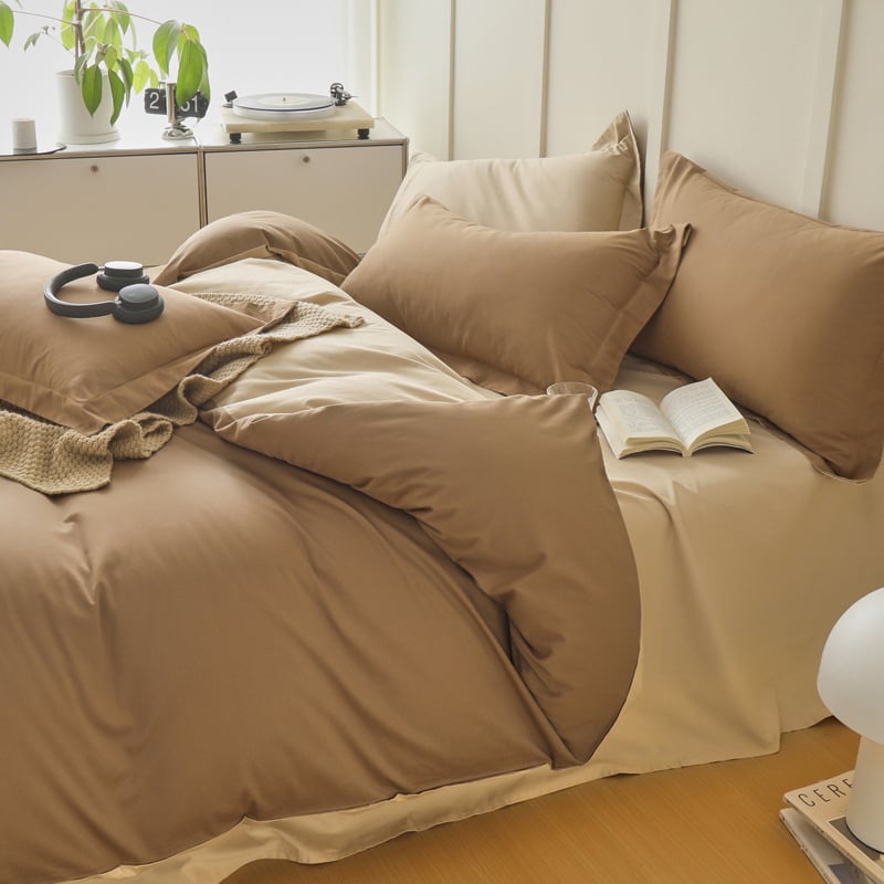 Paplanhuzat 100 szálas pamutból, tiszta pamut, bolyhos szövés, reaktív nyomtatás és színezés, egyszínű minta, modern minimalista stílus