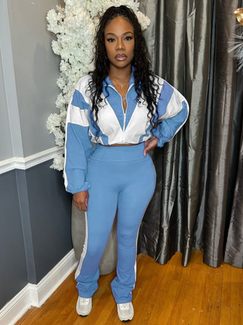 Casual kostim s kardiganom za žene — jednobojni top, poliester 95%+, spandeks <30%, dugi rukavi, jesen 2025, svjež i sladak stil