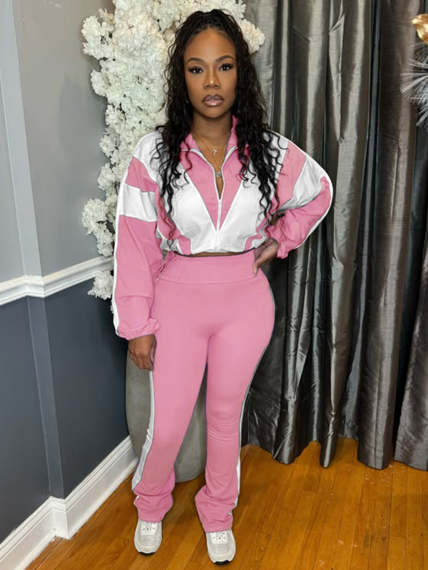 Casual kostim s kardiganom za žene — jednobojni top, poliester 95%+, spandeks <30%, dugi rukavi, jesen 2025, svjež i sladak stil