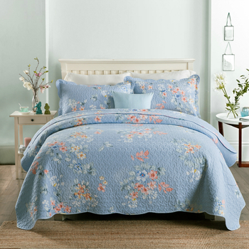 Milaia twill pamukni set posteljine, s cvjetnim uzorkom, quiltan, 3 ili 4 dijela