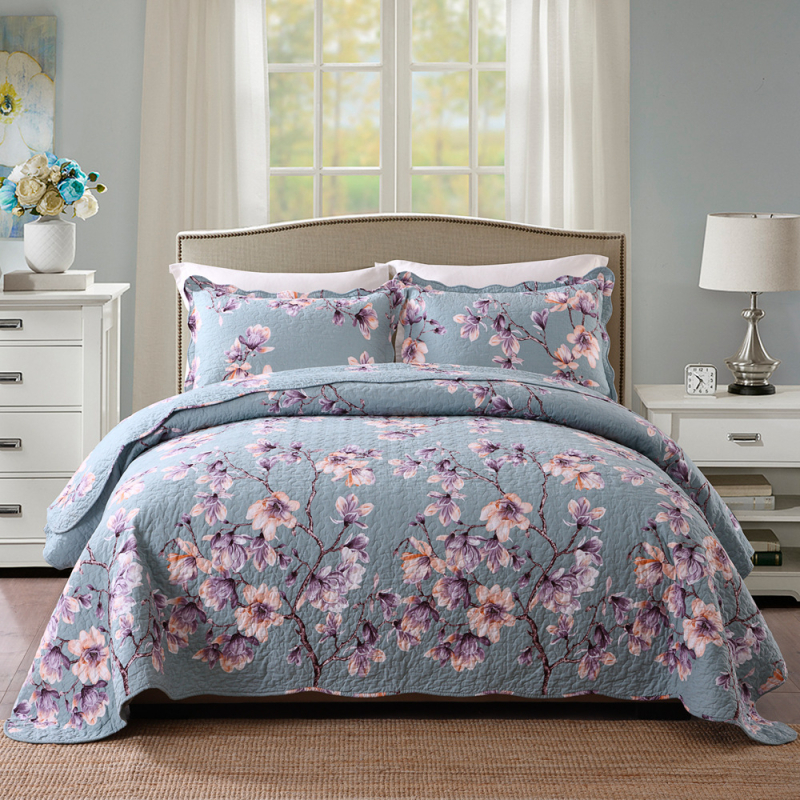 Milaia twill pamukni set posteljine, s cvjetnim uzorkom, quiltan, 3 ili 4 dijela