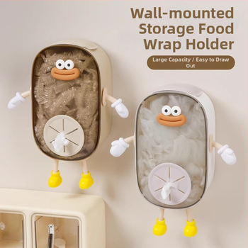 Sienas stiprināms uzglabāšanas korpuss pārtikas plēvei, PS materiāls, 2 L tilpums, putekļu izturīgs, mūsdienīgs minimālisma dizains