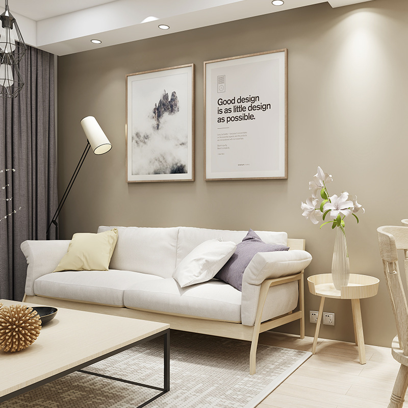 Тапет за стена в скандинавски дървесен стил, нетъкана основа, модерна простота, трислойна конструкция, Seven Color Home