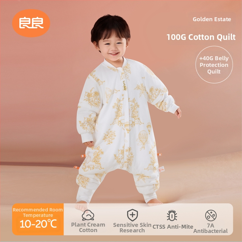 Dječji vreć za spavanje s razdvojenim nogama, anti-kick quilt, 100% pamuk, punilo: drugi materijal