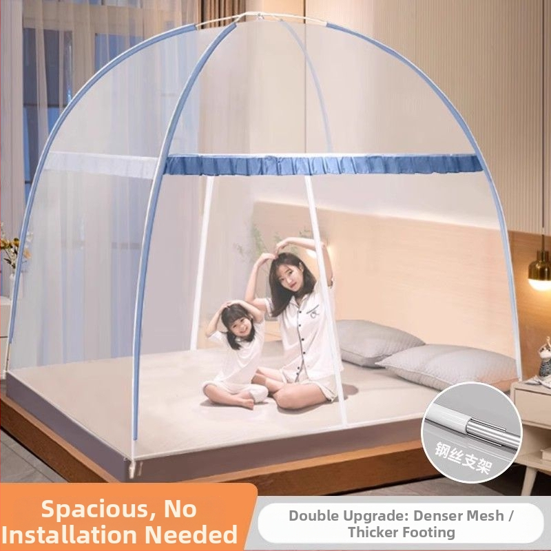 Ágyhoz szúnyogháló — mongol jurta stílus, rajzfilm dizájn, poliészter, üvegszálas keret, szerelés nélkül