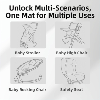 Kūdikių vežimėlio sėdynės pagalvėlė, medžiaga: poliesterio pluoštas + ramie, neslystanti