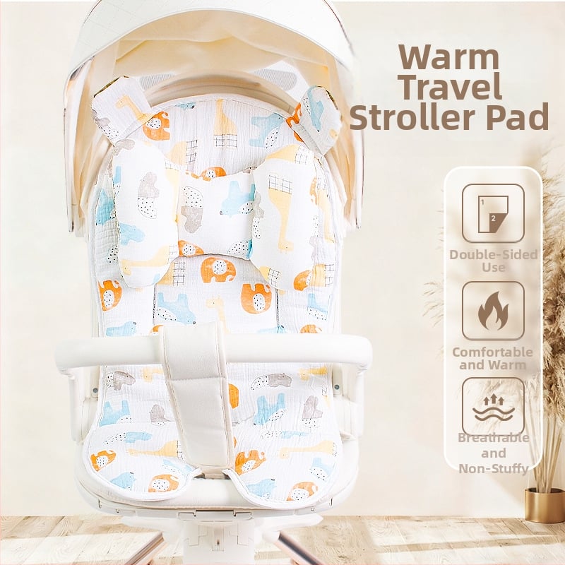 Kūdikių vežimėlio sėdynės pagalvėlė, medžiaga: poliesterio pluoštas + ramie, neslystanti