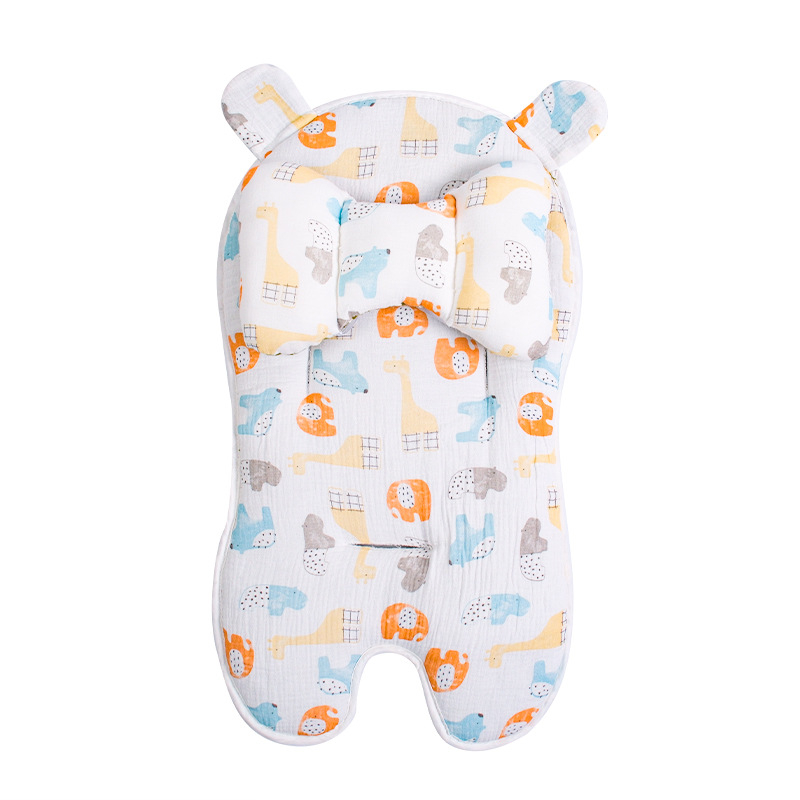 Kūdikių vežimėlio sėdynės pagalvėlė, medžiaga: poliesterio pluoštas + ramie, neslystanti