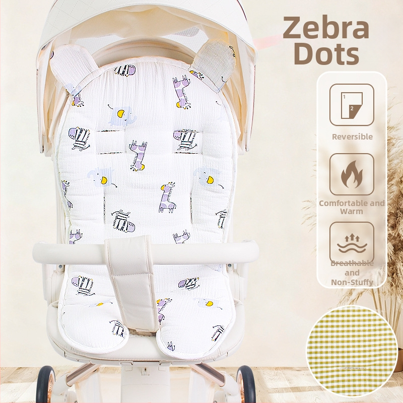 Kūdikių vežimėlio sėdynės pagalvėlė, medžiaga: poliesterio pluoštas + ramie, neslystanti