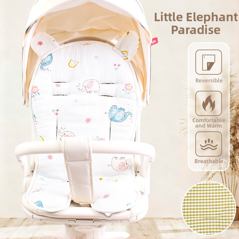 Kūdikių vežimėlio sėdynės pagalvėlė, medžiaga: poliesterio pluoštas + ramie, neslystanti