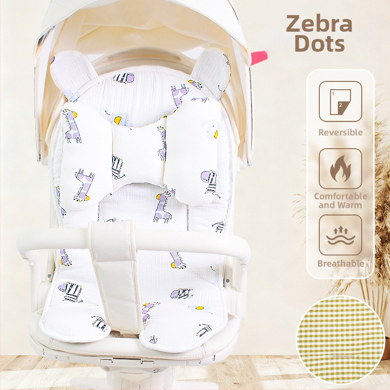 Kūdikių vežimėlio sėdynės pagalvėlė, medžiaga: poliesterio pluoštas + ramie, neslystanti