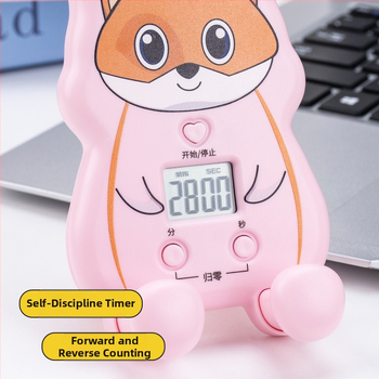 Karikatūrinis stalinis laikmatis – galingas signalas, daugybinis virtuvės laikmatis, atskaitos funkcija ir telefono laikiklis