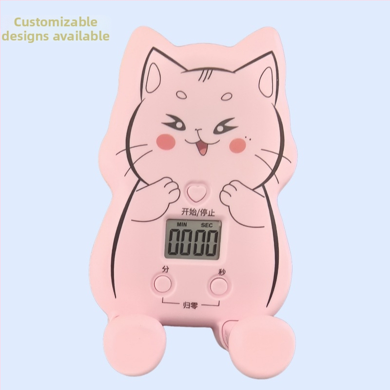 Karikatūrinis stalinis laikmatis – galingas signalas, daugybinis virtuvės laikmatis, atskaitos funkcija ir telefono laikiklis