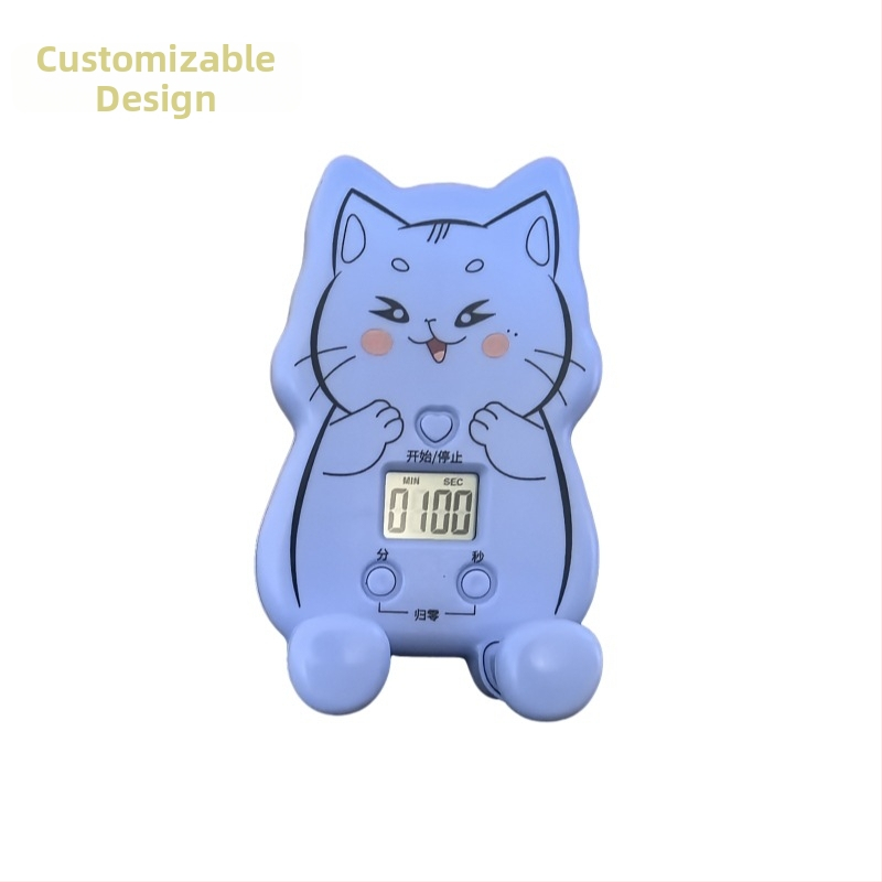 Karikatūrinis stalinis laikmatis – galingas signalas, daugybinis virtuvės laikmatis, atskaitos funkcija ir telefono laikiklis