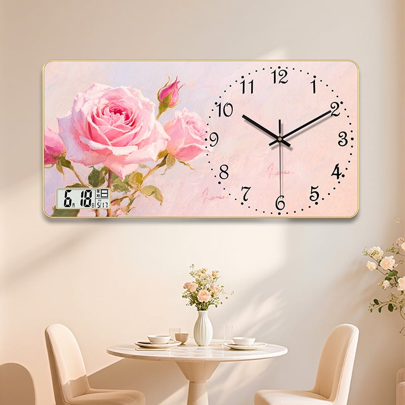 Négyzet alakú falióra, sweep mozgás, számjegy kijelző, nappalira