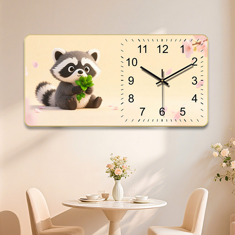 Négyzet alakú falióra, sweep mozgás, számjegy kijelző, nappalira